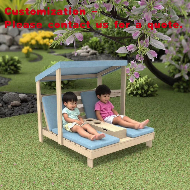 Kids Outdoor Lounge Furniture - Sofá dobrável de madeira para crianças