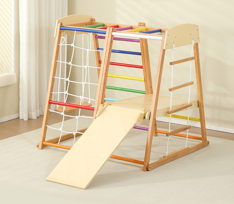 Kids Outdoor Wooden Climbing Frame - Ginásio de escalada Montessori interno e