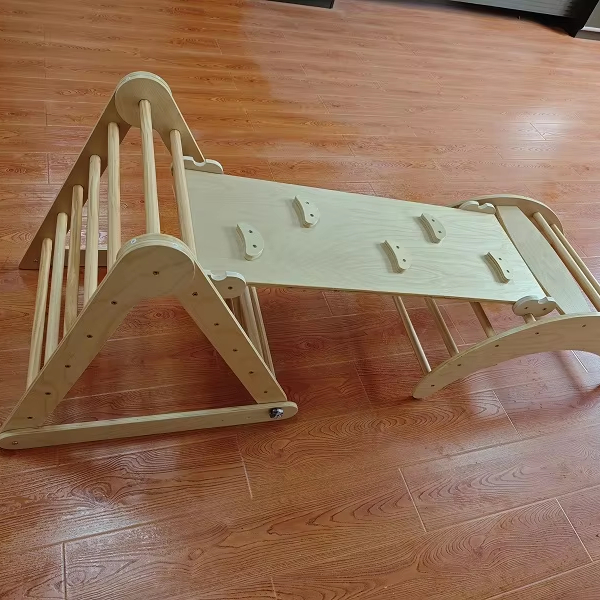 Kids Outdoor Wooden Climbing Frame - Conjunto de Brincadeiras Montessori 3 em