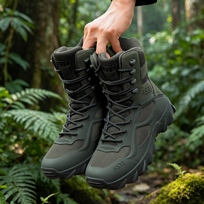 Kids Outdoor Net - Bota Tática Masculina Casual Ultraleve para