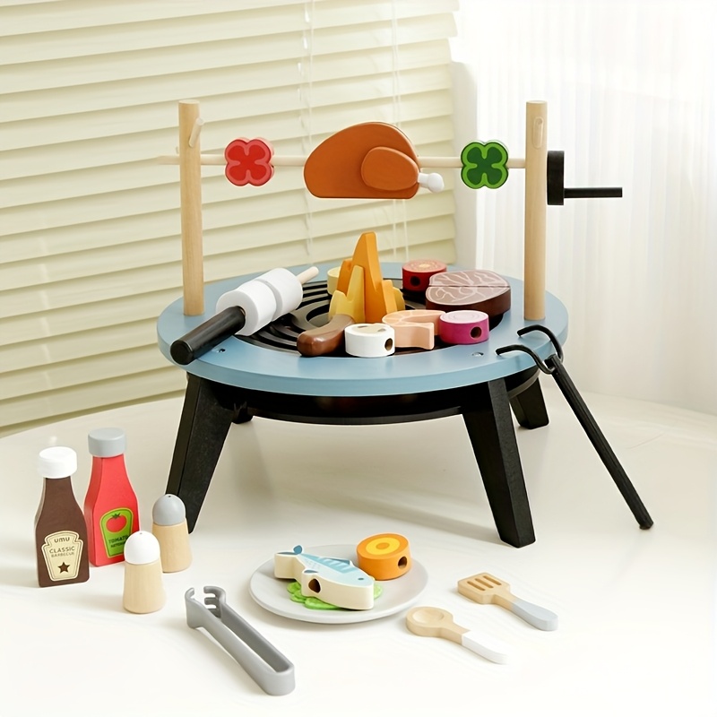 Kids Outdoor Grill Set - Conjunto de jogo de churrasco de