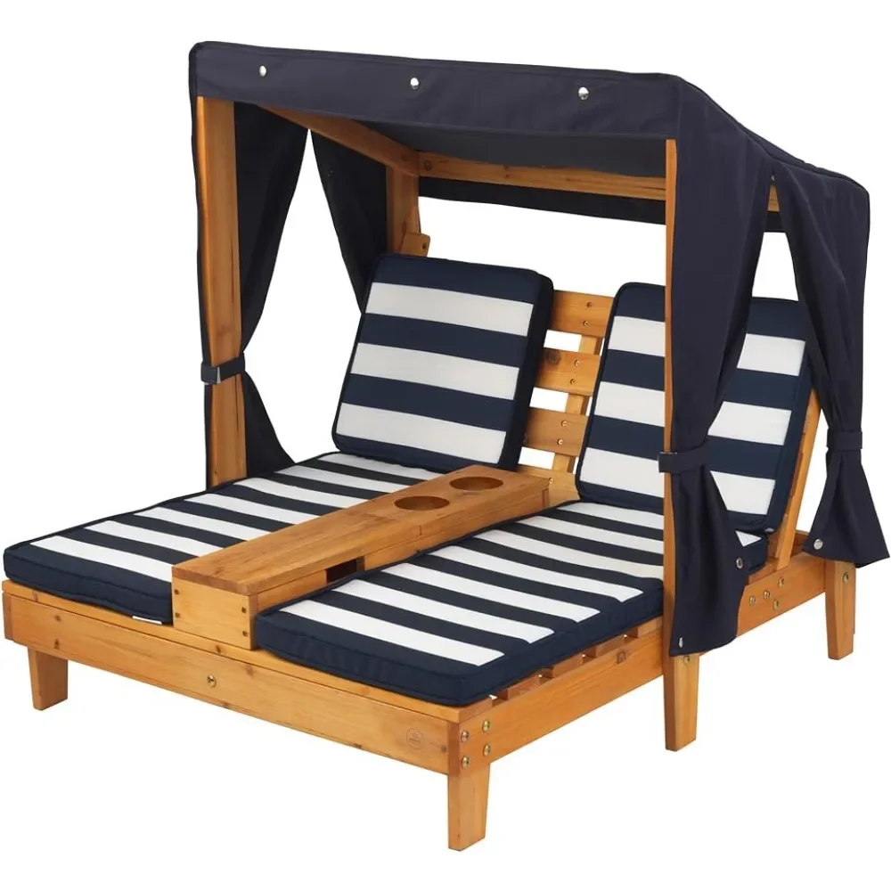 Kids Outdoor Lounge Furniture - # Espreguiçadeira dupla de madeira quente