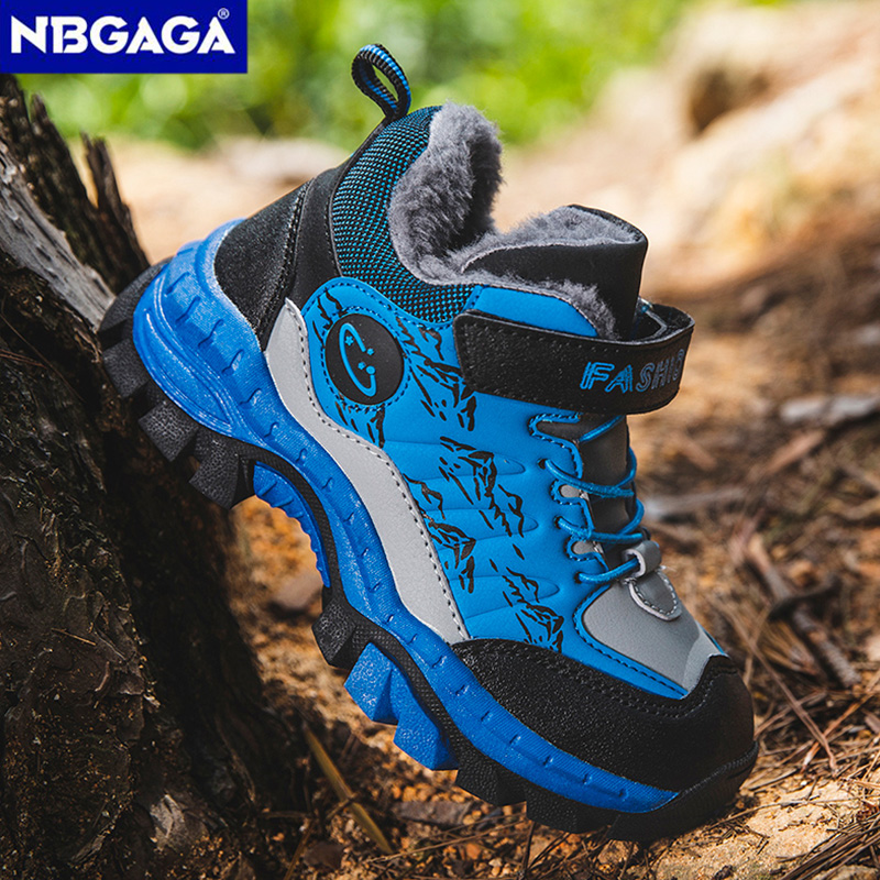 Kids Outdoor Climbing Equipment - Inverno crianças casuais botas de tornozelo