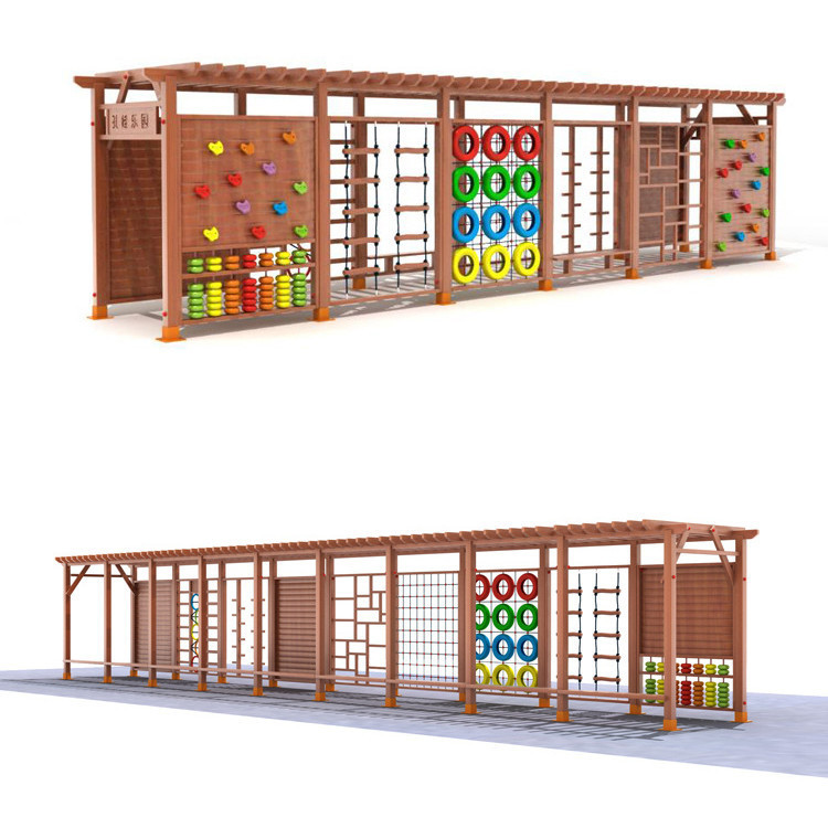 Kids Outdoor Wooden Climbing Frame - Estrutura de Escalada ao Ar Livre