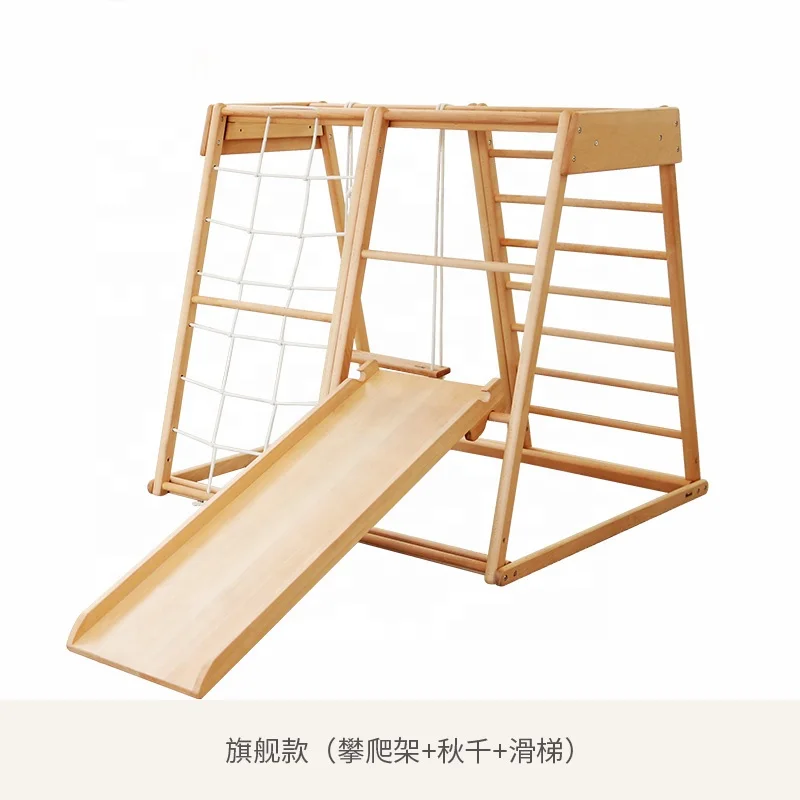 Escada de Corda para Crianças, - Kids Outdoor Wooden Climbing Frame avaliação e preço