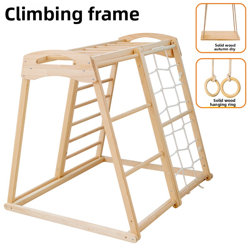 Selva ginásio crianças ao ar l - Kids Outdoor Wooden Climbing Frame avaliação e preço