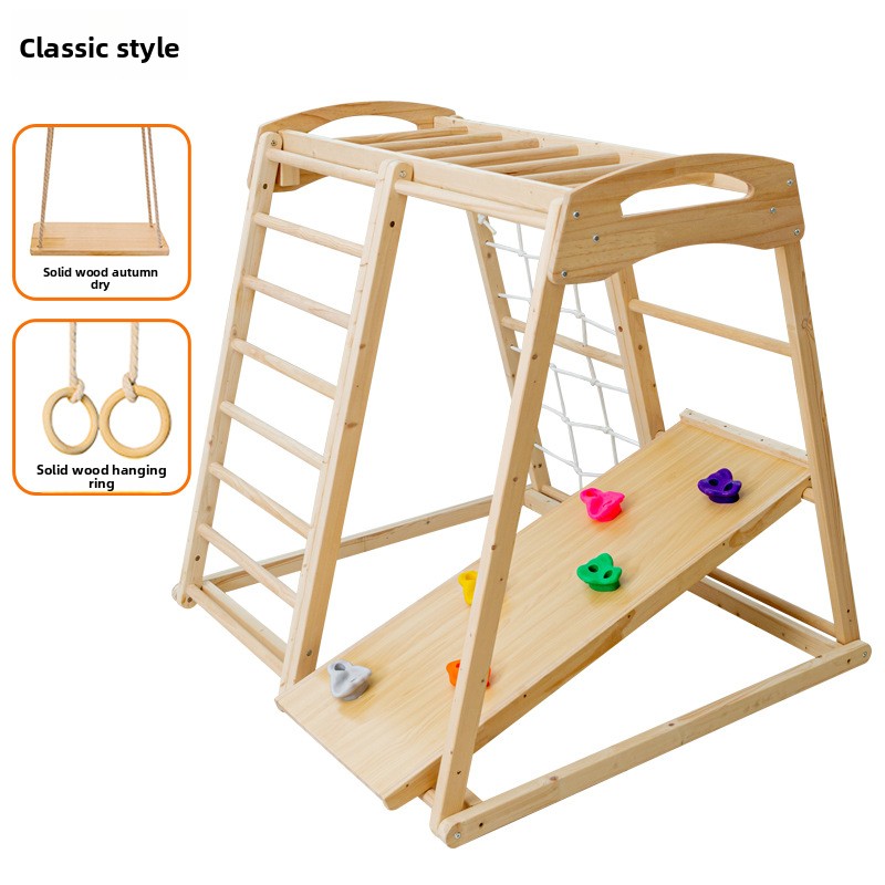 Selva ginásio crianças ao ar l - Kids Outdoor Wooden Climbing Frame avaliação e preço