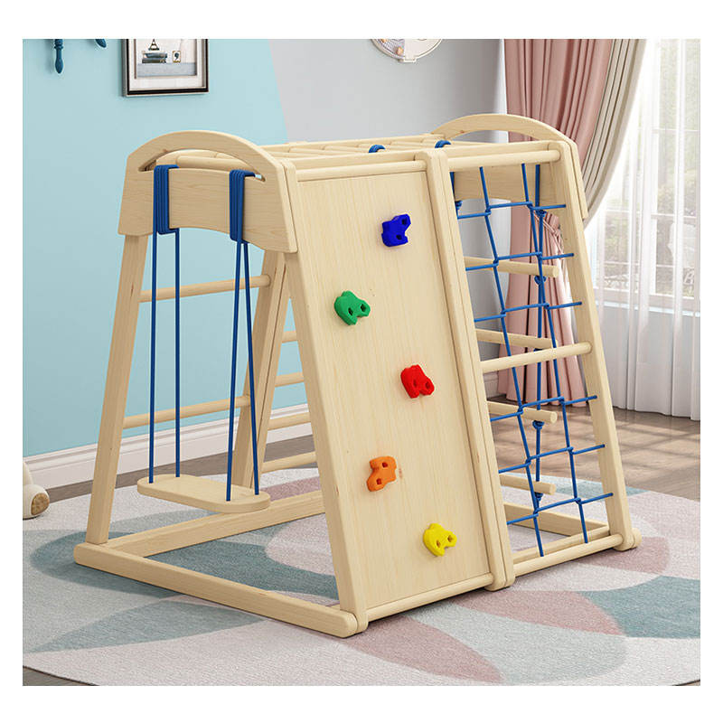 Equipamento de Playground para - Kids Outdoor Wooden Climbing Frame avaliação e preço