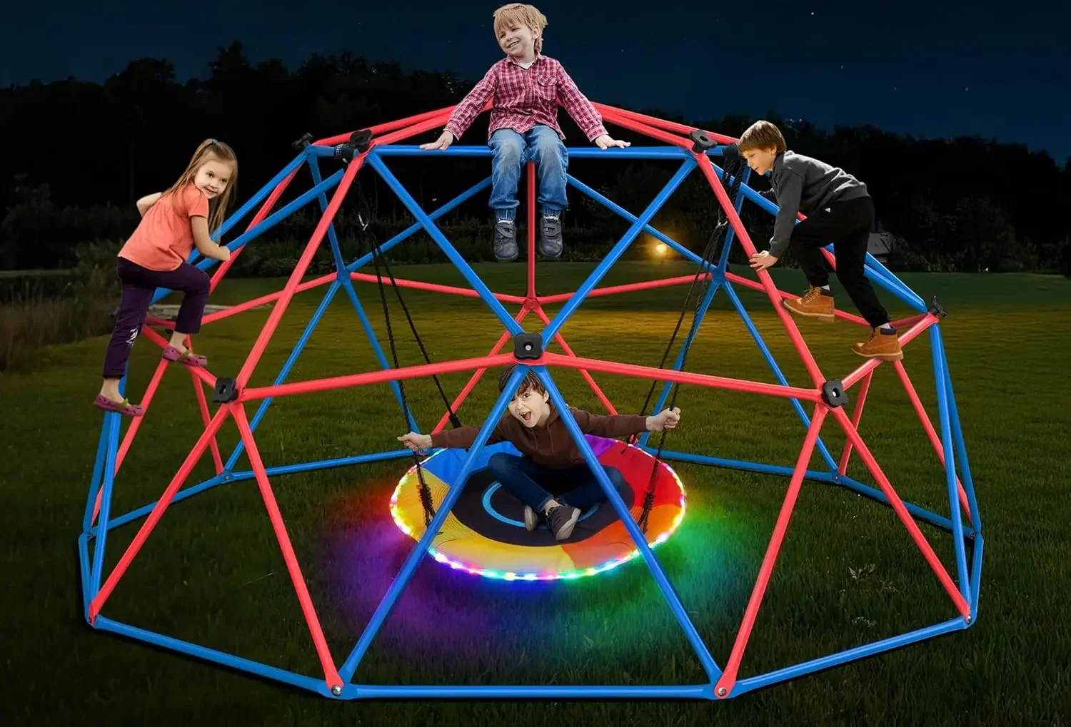 Conjunto de Balanço Hapfan Cli - Kids Outdoor Jungle Gym Dome avaliação e preço