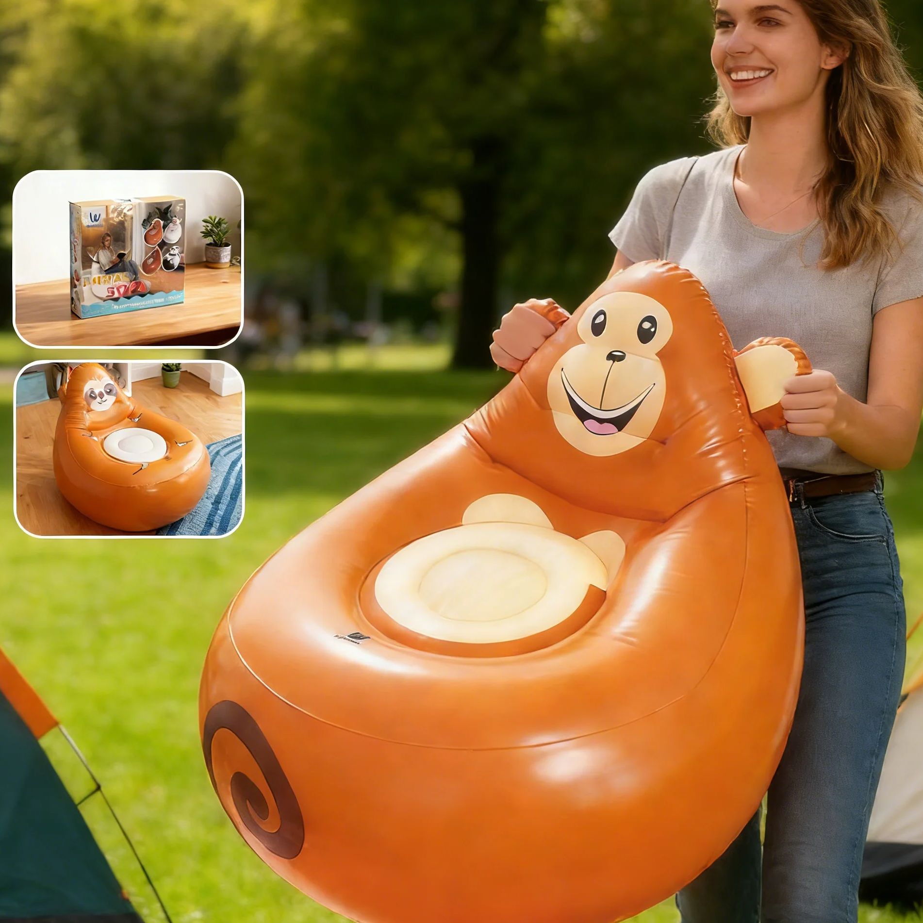 Sofá preguiçoso inflável crian - Kids Outdoor Lounge Furniture avaliação e preço