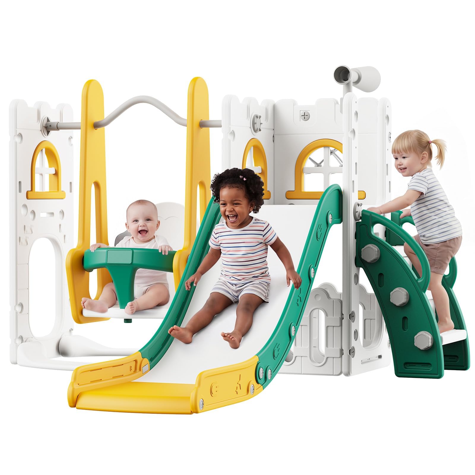 Conjunto de Escorregador e Bal - Kids Outdoor Swing Set avaliação e preço