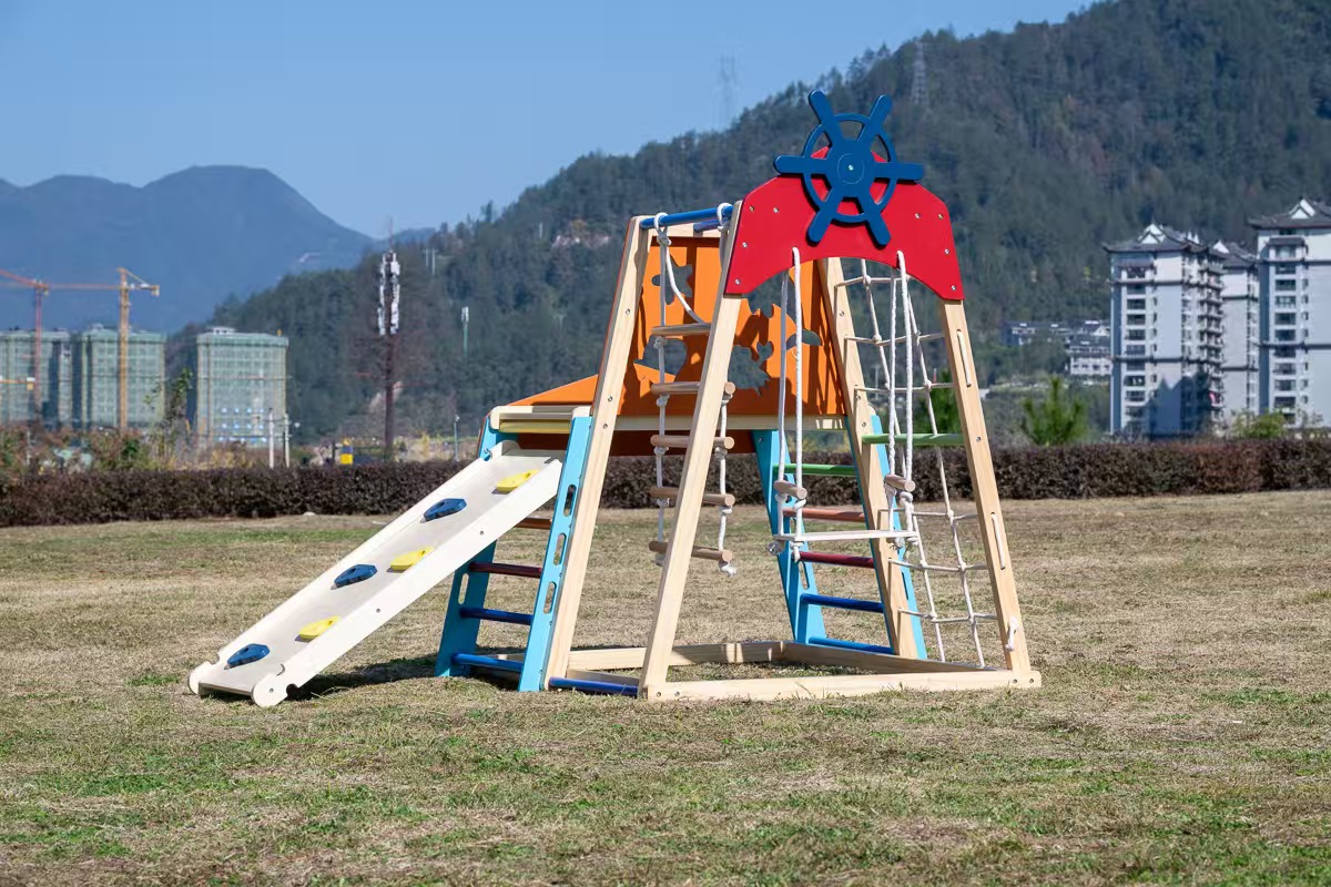 Grande Estrutura de Escalada e - Kids Outdoor Wooden Climbing Frame avaliação e preço