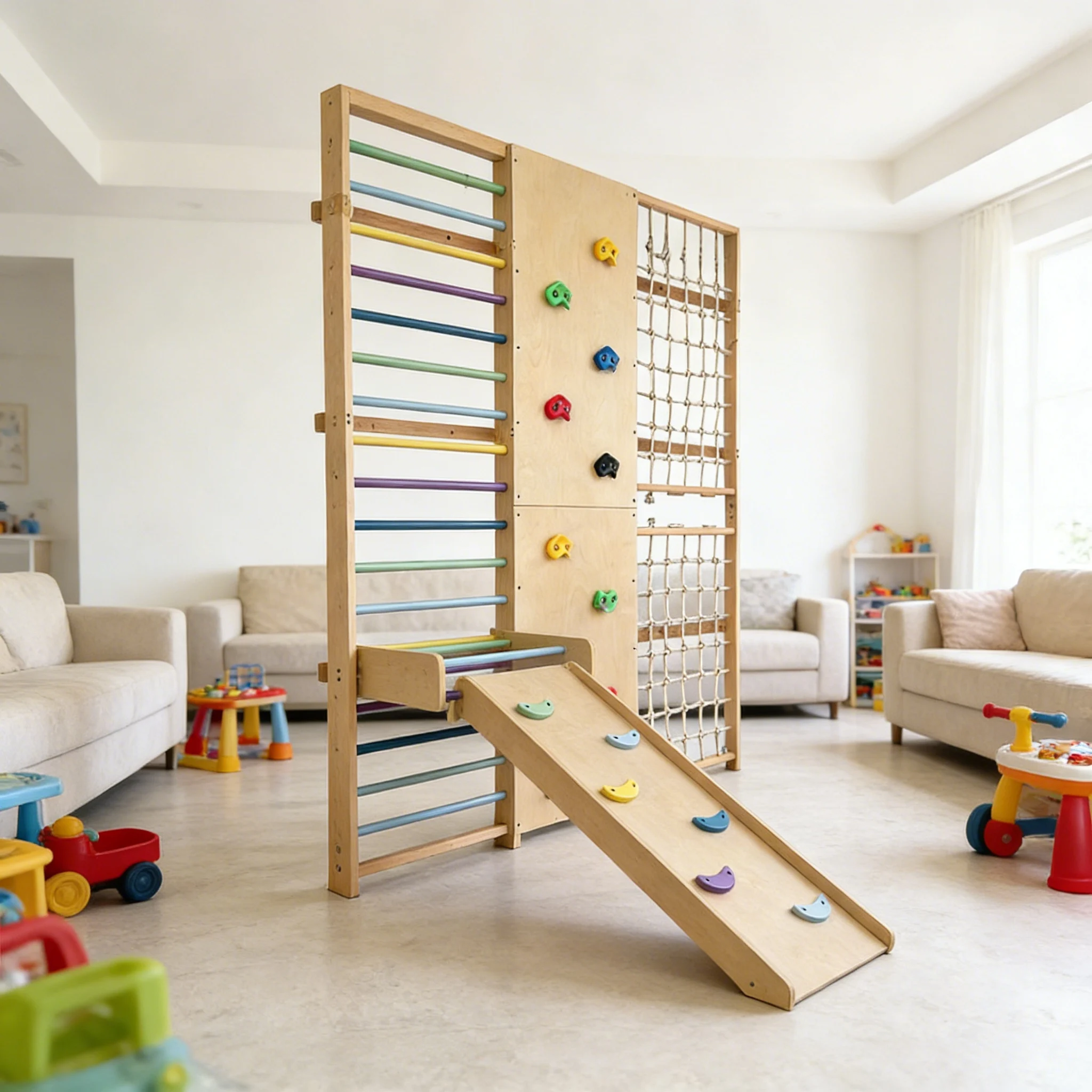 2026 Estrutura de Escalada Pro - Kids Outdoor Wooden Climbing Frame avaliação e preço