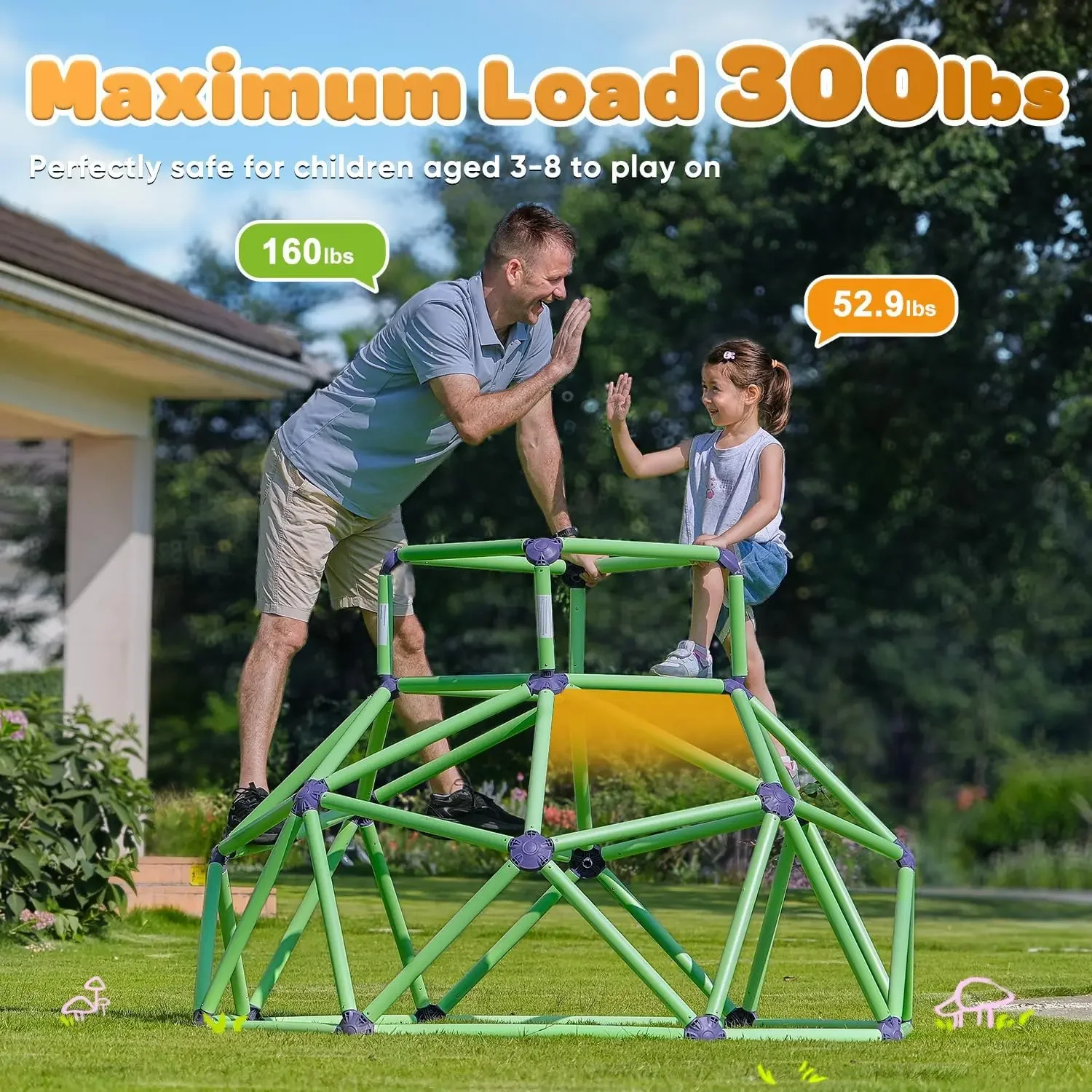 Zupapa Monkey Bars Climbing Do - Kids Outdoor Jungle Gym Dome avaliação e preço