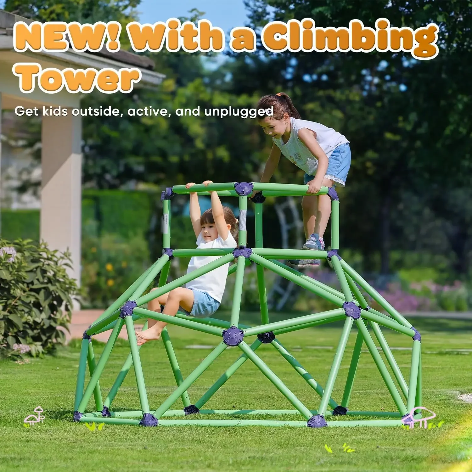 Zupapa Monkey Bars Climbing Do - Kids Outdoor Jungle Gym Dome avaliação e preço