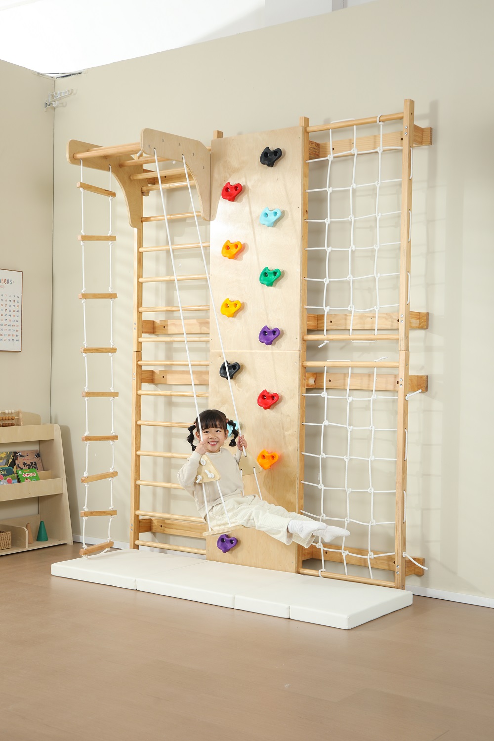 Em Estoque: Escada Sueca de Ma - Kids Outdoor Wooden Climbing Frame avaliação e preço
