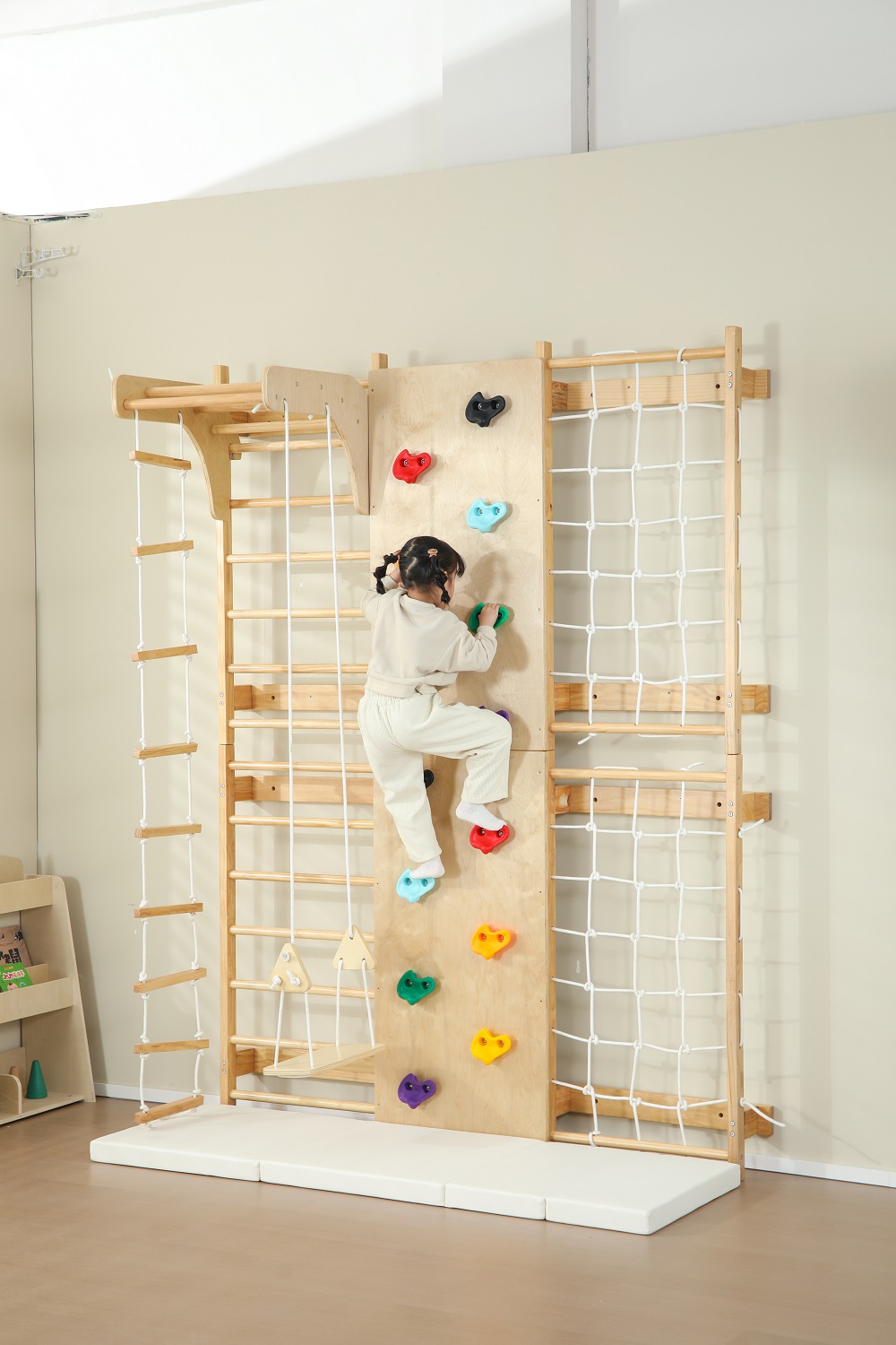 Em estoque barras de macaco in - Kids Outdoor Wooden Climbing Frame avaliação e preço